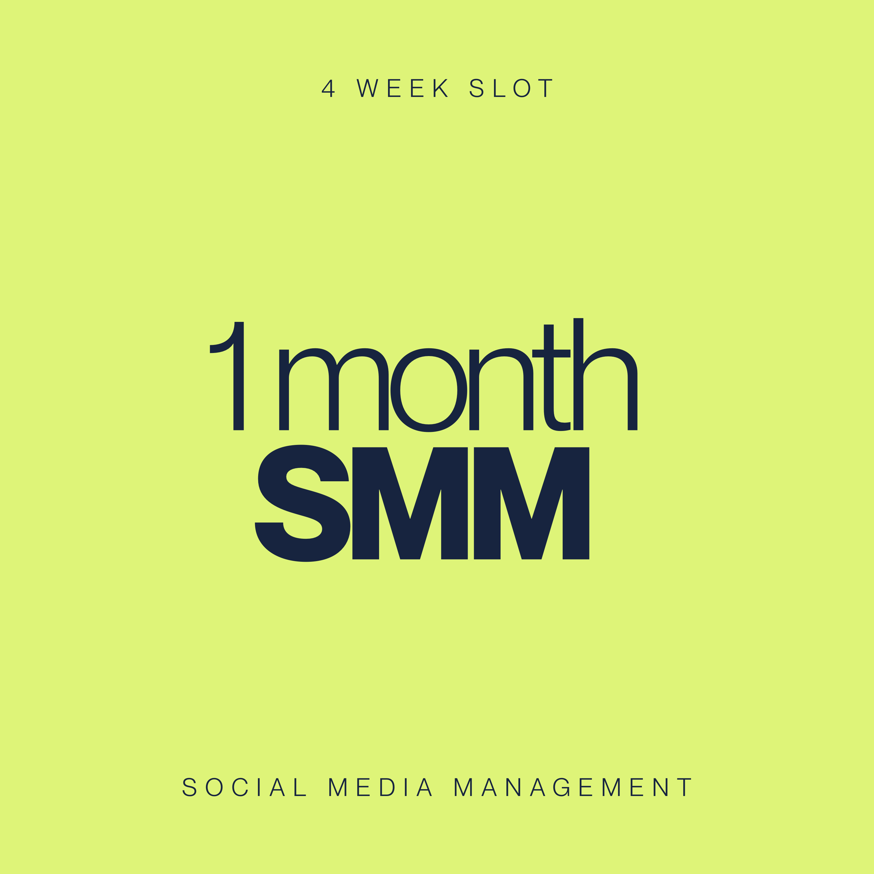 Monthly Social Media Management