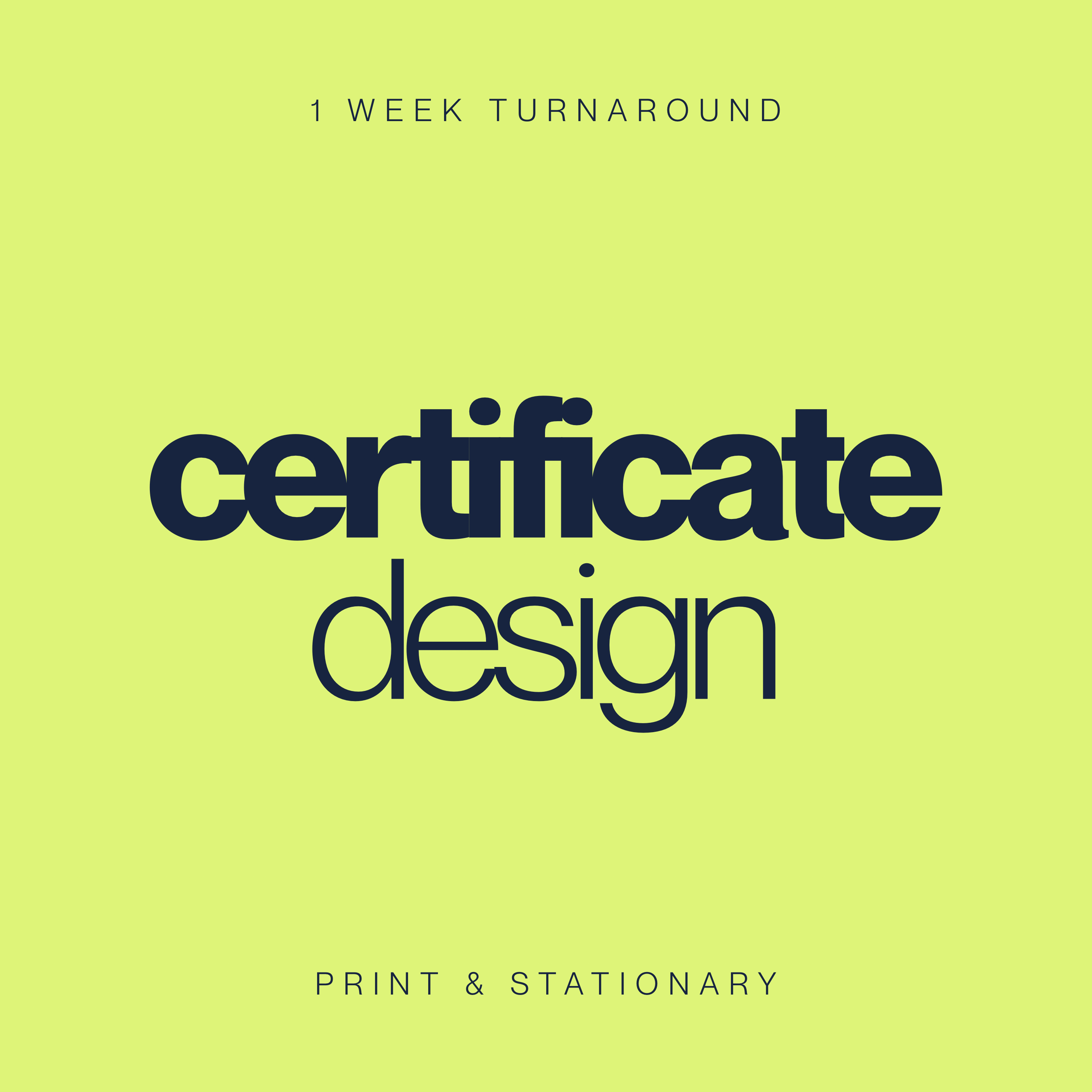 Certificate Design